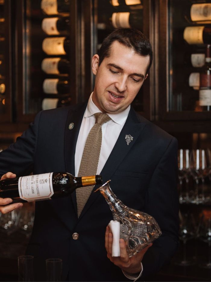 Svetoslav Manolev Decanting at 67 Pall Mall