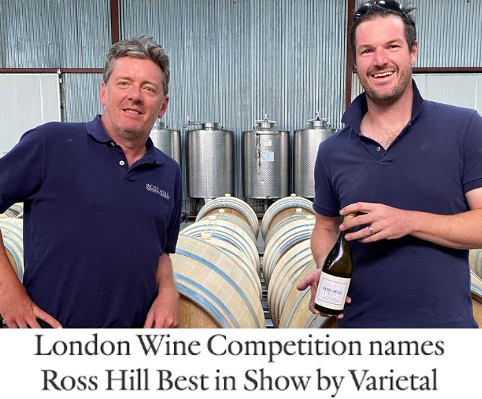 London Wine Competition names Ross Hill Best in Show by Varietal