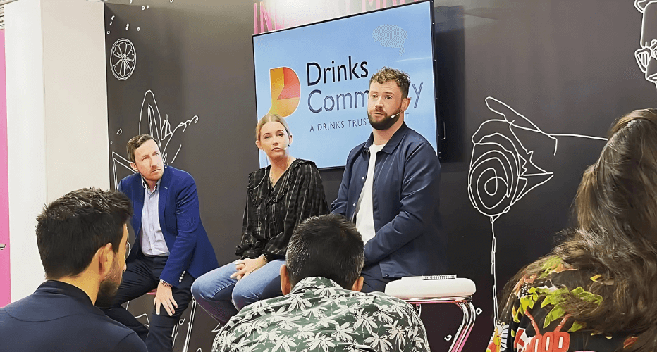 Harry Crowther as a speaker at Drinks Community