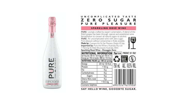 Logo for: Pure The Winery Zero Sugar Sparkling Rosé