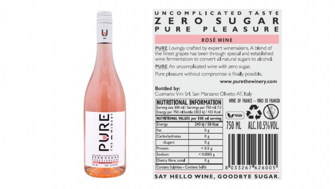 Logo for: Pure The Winery Zero Sugar Rosé