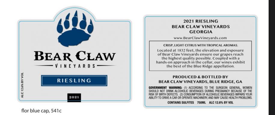 Logo for: Bear Claw Riesling