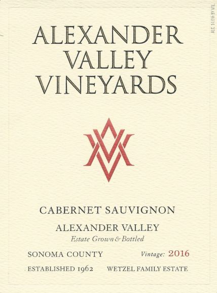 Photo for: Alexander Valley Vineyards Estate Cabernet Sauvignon