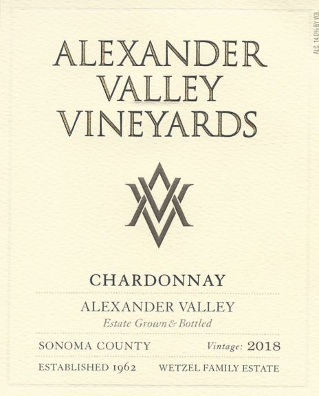 Photo for: Alexander Valley Vineyards Estate Chardonnay